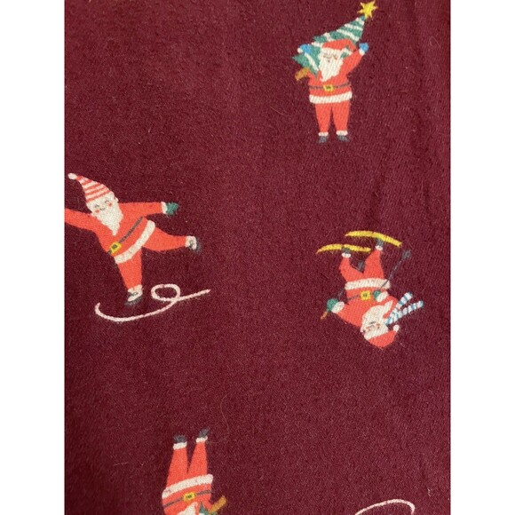 Old Navy L Large Red Santa Flannel Drawstring Cotton Pajama Lounge Pants - Picture 2 of 7